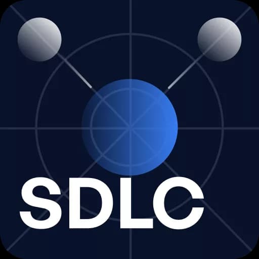 Styled image of the word 'SDLC'